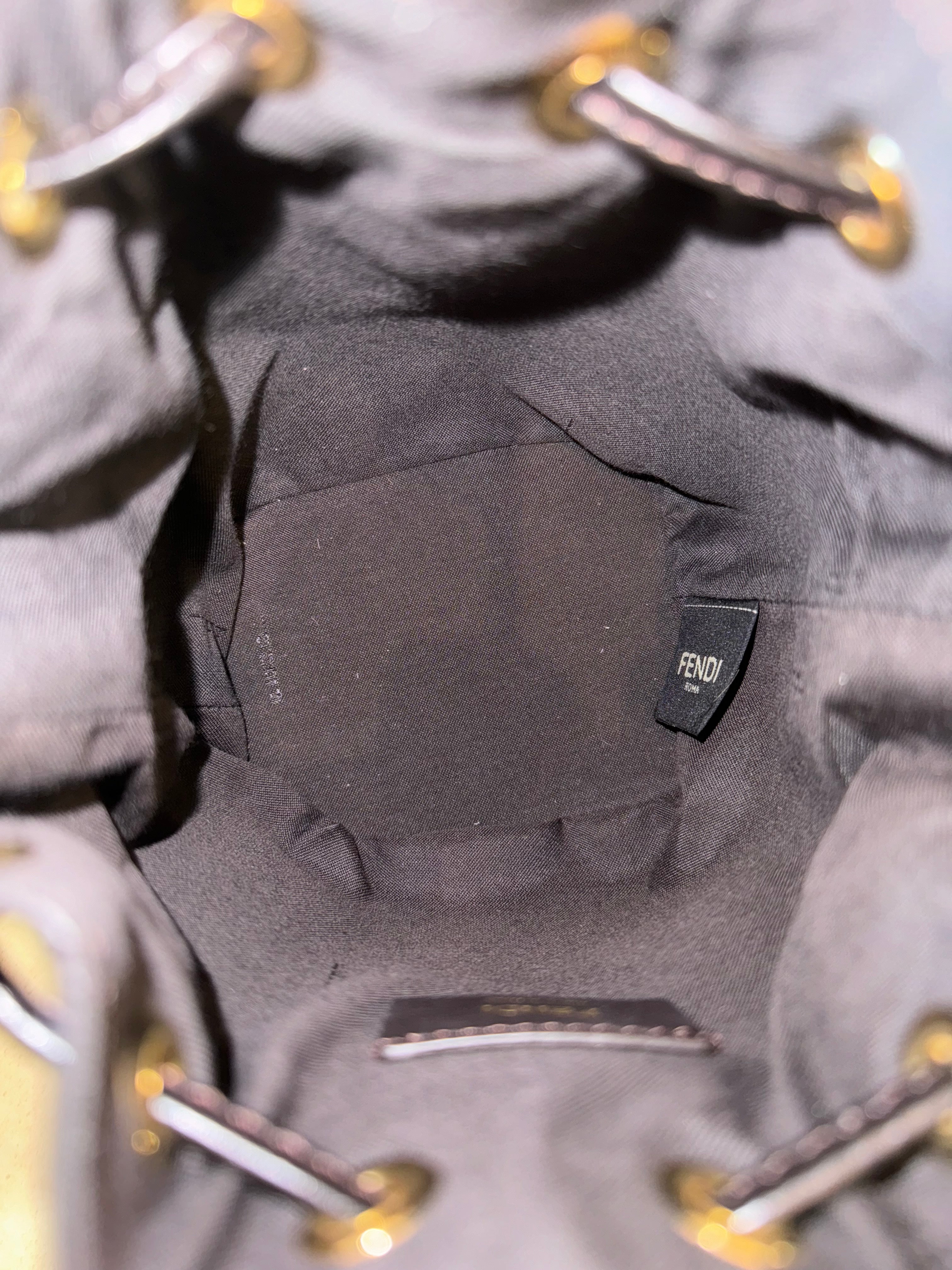 Fendi Mon Tresor Mini Bag in Shearling Superlux available at Queen Bee of Beverly Hills