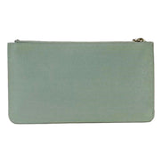 Fendi Monster Zip Pouch Clutch Cosmetic Bag Travel Purple Blue Leather available at Queen Bee of Beverly Hills