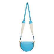 Fendi Moonlight Cyber Blue Leather Satchel Crossbody Bag available at Queen Bee of Beverly Hills