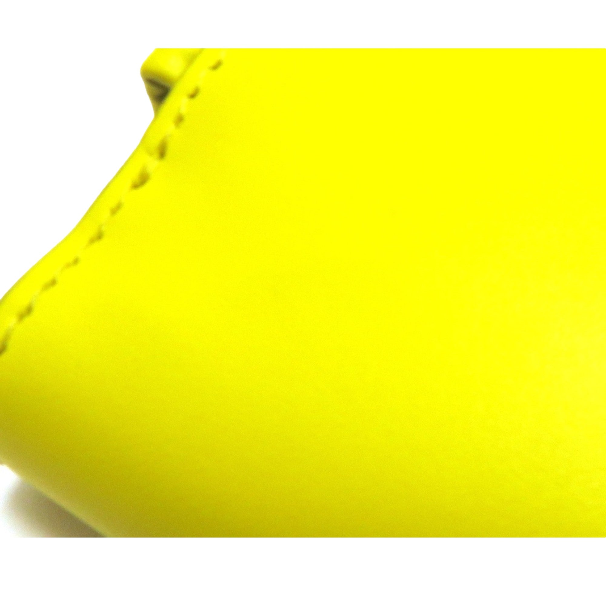 Fendi Diamonds Sorbetto Yellow Compact Zip Pocket Bifold Card Holder Wallet