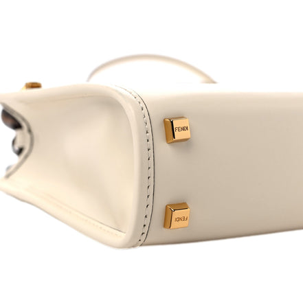 Fendi Nude Calfskin Snake Print Mini Sunshine Shopper Tote Crossbody Bag available at Queen Bee of Beverly Hills