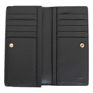 Fendi O'Lock Anthracite Gray and Python Print Leather Snap Continental Wallet available at Queen Bee of Beverly Hills