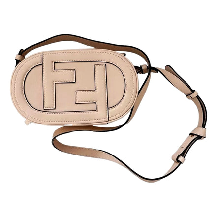 Fendi ‘O’Lock Mini’ Fendi Logo Light Rose Pink Shoulder and Crossbody Bag available at Queen Bee of Beverly Hills