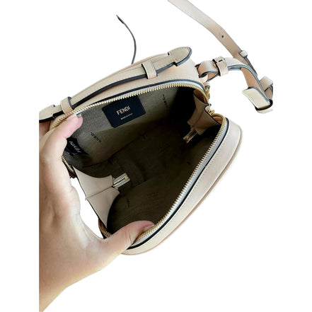 Fendi ‘O’Lock Mini’ Fendi Logo Light Rose Pink Shoulder and Crossbody Bag available at Queen Bee of Beverly Hills