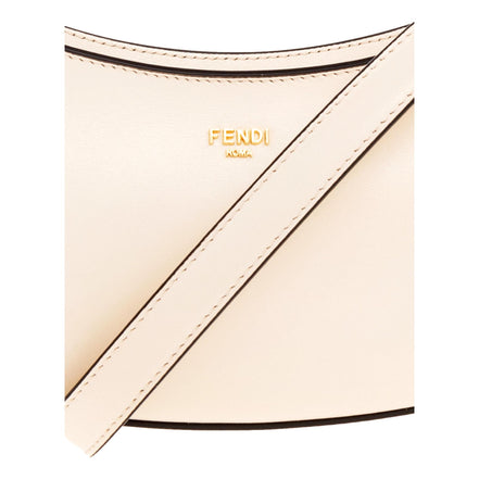 Fendi O'Lock Swing Ivory Calfskin Leather Shoulder Bag available at Queen Bee of Beverly Hills