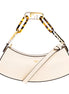 Fendi O'Lock Swing Ivory Calfskin Leather Shoulder Bag available at Queen Bee of Beverly Hills