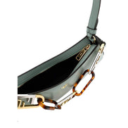 Fendi O'Lock Swing Tiffany Blue Calf Leather Small Hobo Shoulder Bag available at Queen Bee of Beverly Hills