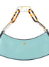 Fendi O'Lock Swing Tiffany Blue Calf Leather Small Hobo Shoulder Bag available at Queen Bee of Beverly Hills