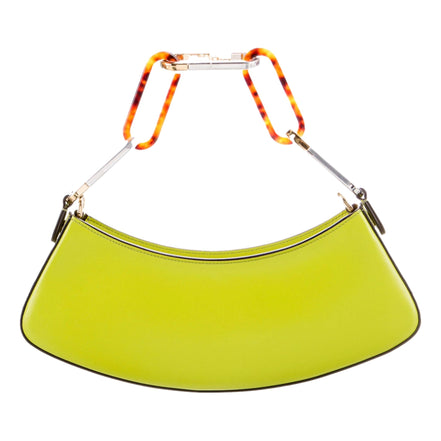 Fendi O'Lock Swing Wasabi Green Calf Leather Small Hobo Shoulder Bag available at Queen Bee of Beverly Hills