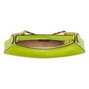 Fendi O'Lock Swing Wasabi Green Calf Leather Small Hobo Shoulder Bag available at Queen Bee of Beverly Hills
