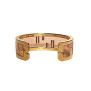Fendi O'Lock Womens Gold Metal and Dust Pink Plexiglass Small Bracelet available at Queen Bee of Beverly Hills