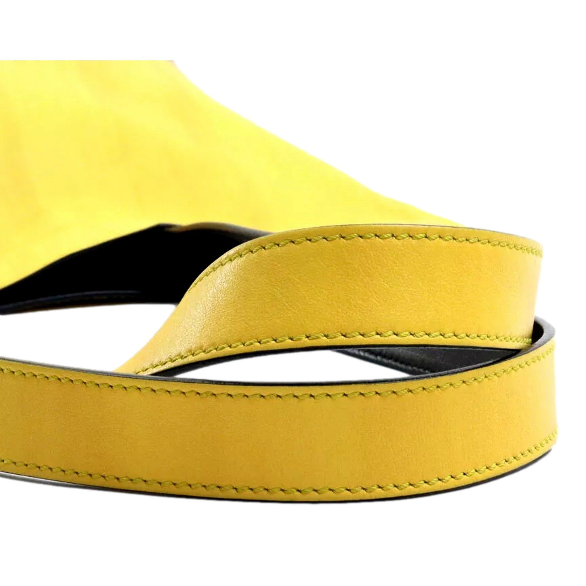 Fendi Pack Yellow Box Leather Shopping Large Tote Bag available at Queen Bee of Beverly Hills