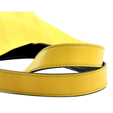 Fendi Pack Yellow Box Leather Shopping Large Tote Bag available at Queen Bee of Beverly Hills