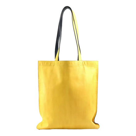 Fendi Pack Yellow Box Leather Shopping Large Tote Bag available at Queen Bee of Beverly Hills