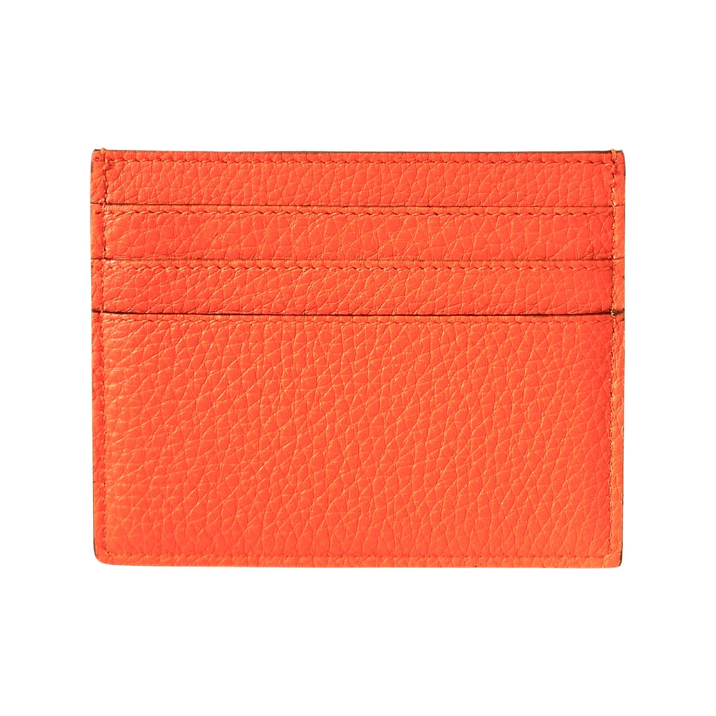Fendi Peekaboo Orange Grained Leather Card Case Wallet – Queen Bee