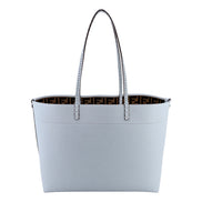 Fendi Reversible FF Canvas and Light Blue Leather Tote Bag - available at Queen Bee of Beverly Hills. 