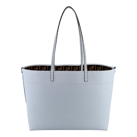 Fendi Reversible FF Canvas and Light Blue Leather Tote Bag - available at Queen Bee of Beverly Hills. 