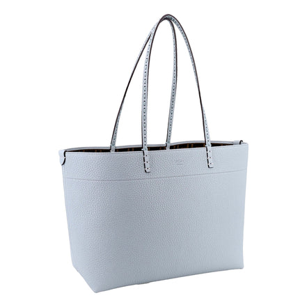 Fendi Reversible FF Canvas and Light Blue Leather Tote Bag - available at Queen Bee of Beverly Hills. 