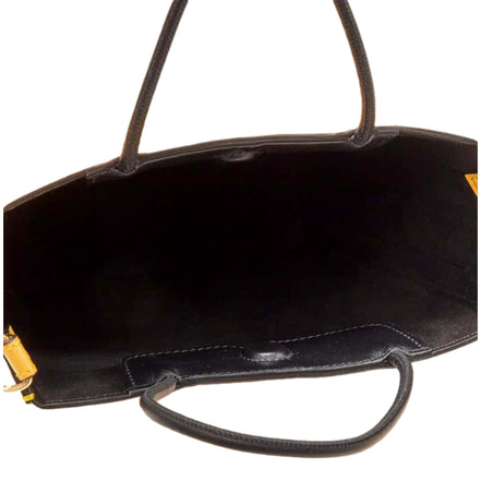 Fendi Roma 2Way Embossed Yellow Leather Crossbody Shopping Tote Bag available at Queen Bee of Beverly Hills