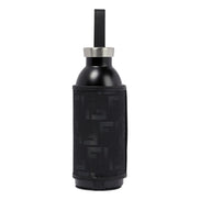 Fendi Roma Black Steel Bottle and FF Woven Canvas Holder Set available at Queen Bee of Beverly Hills