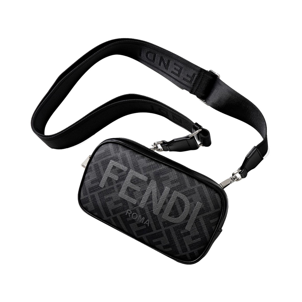 FENDI Mini Camera Case Cross Body Bag in Black