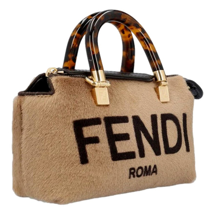 Fendi Roma By The Way Lamb Fur Mini Cross Body Bag available at Queen Bee of Beverly Hills