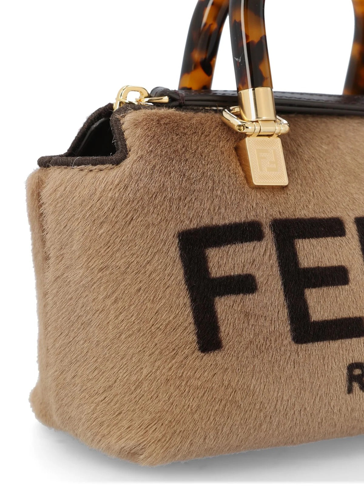Fendi Roma By The Way Lamb Fur Mini Cross Body Bag available at Queen Bee of Beverly Hills