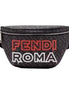Fendi Roma Fendigraphy Nero and Rosso Leather Belt Bag available at Queen Bee of Beverly Hills