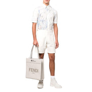 Fendi Roma Ghiaia Calf Leather Tote Bag available at Queen Bee of Beverly Hills