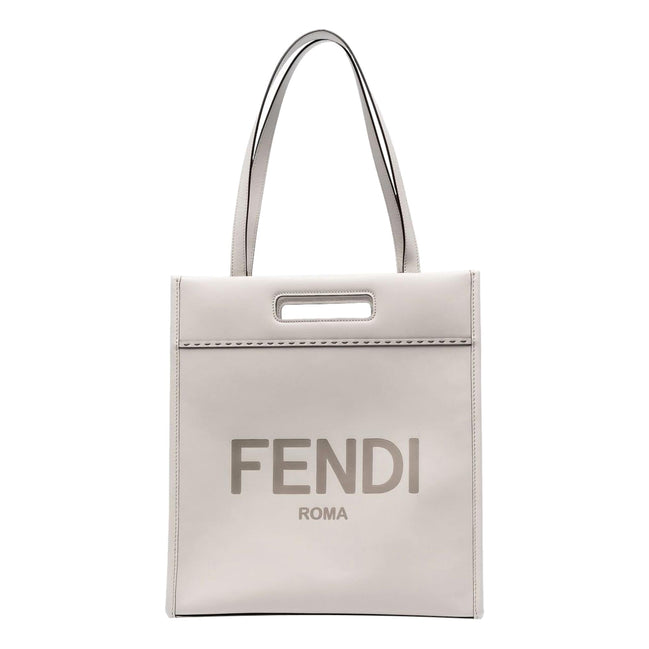Fendi Roma Ghiaia Calf Leather Tote Bag available at Queen Bee of Beverly Hills