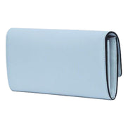 Fendi Roma Light Blue Smooth Calf Leather Continental Flap Wallet available at Queen Bee of Beverly Hills
