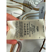 Fendi Multi-Color Graphic Print Silk Scarf Light Blue sold at Queen Bee of Beverly Hills