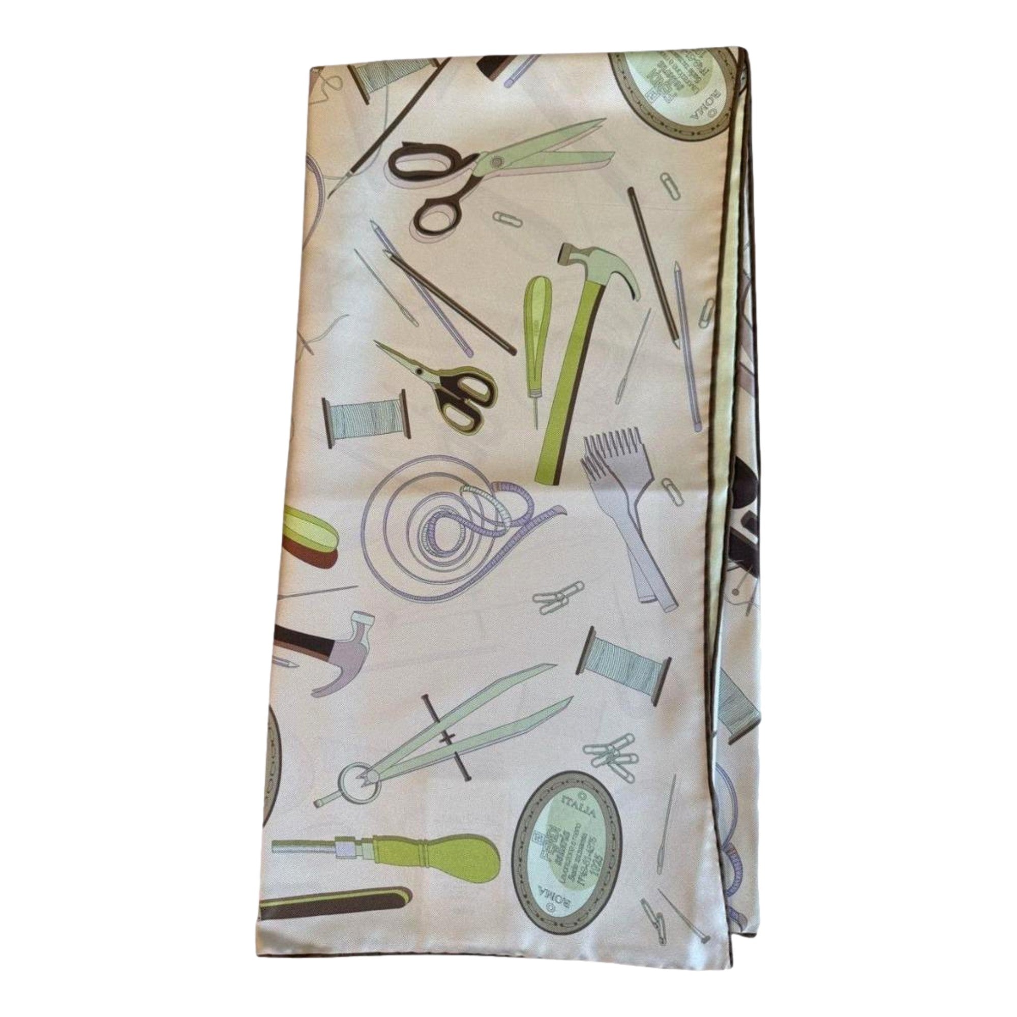 Fendi Multi-Color Graphic Print Silk Scarf Malva Multicolor - available at Queen Bee of Beverly Hills. 