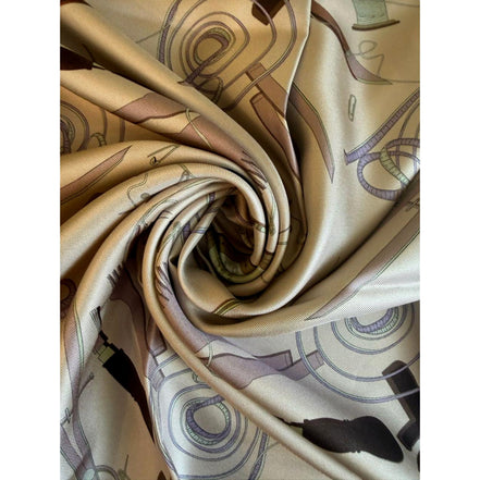 Fendi Multi-Color Graphic Print Silk Scarf Malva Multicolor - available at Queen Bee of Beverly Hills. 