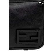 Fendi Simply Fendi Mini Black Leather Shoulder Bag available at Queen Bee of Beverly Hills