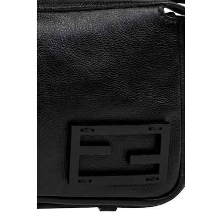 Fendi Simply Fendi Mini Black Leather Shoulder Bag available at Queen Bee of Beverly Hills