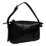 Fendi Simply Fendi Mini Black Leather Shoulder Bag available at Queen Bee of Beverly Hills