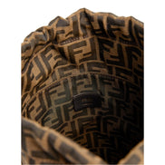 FENDI Step Out Bucket Bag Mini Canvas and Leather Zucca FF Logo available at Queen Bee of Beverly Hills