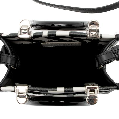 Fendi Sunshine Nero and Blanco Calfskin Leather Mini Bag available at Queen Bee of Beverly Hills