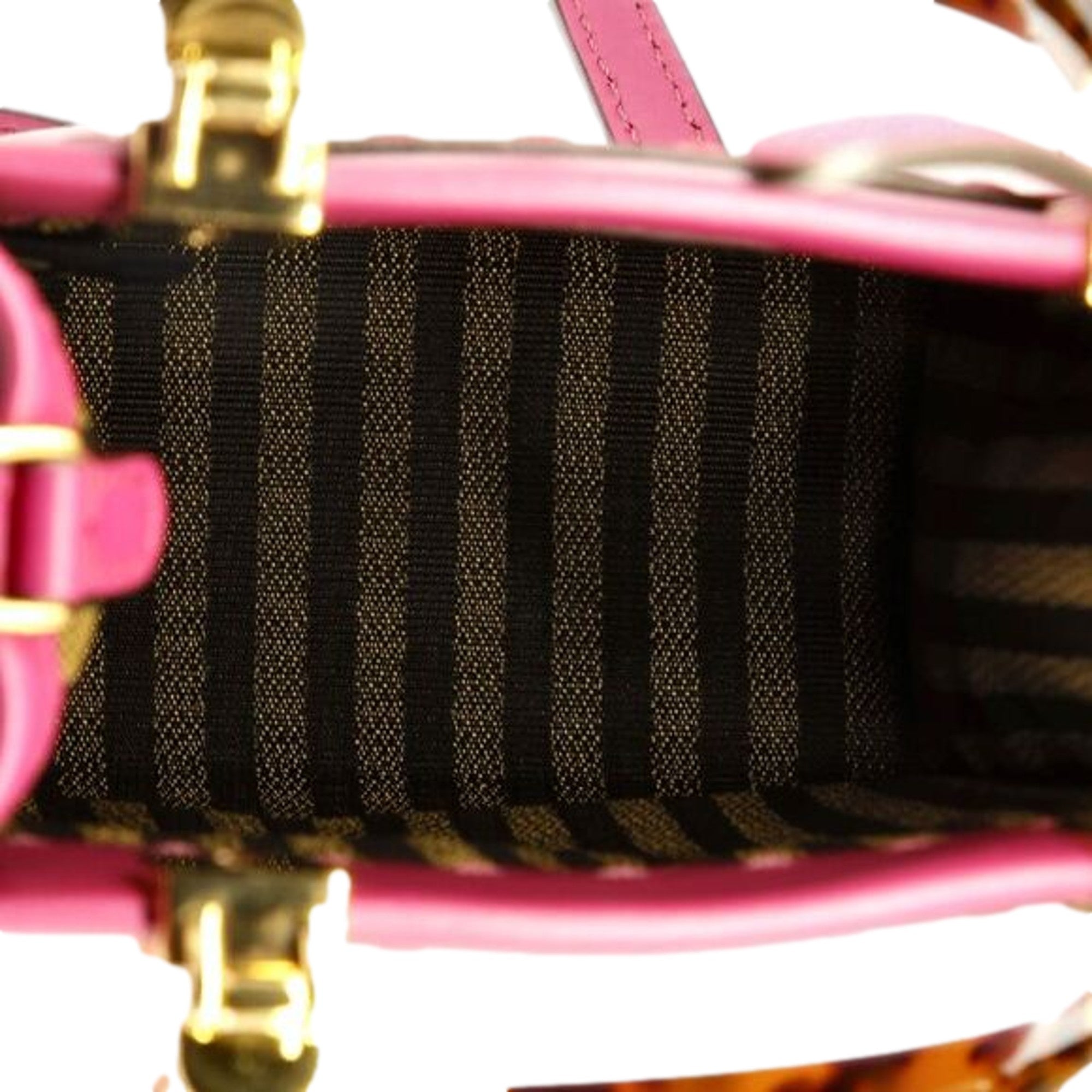 Fendi Sunshine Shopper Fuchsia Pink Small Handbag Crossbody Bag available at Queen Bee of Beverly Hills