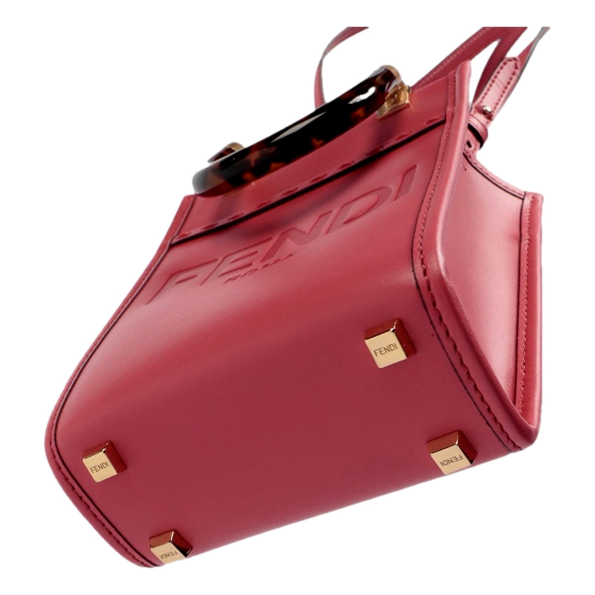 Fendi Sunshine Shopper Fuchsia Pink Small Handbag Crossbody Bag available at Queen Bee of Beverly Hills