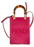Fendi Sunshine Shopper Fuchsia Pink Small Handbag Crossbody Bag available at Queen Bee of Beverly Hills