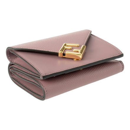 Fendi FF Diamond Leather Tri-Fold sold at Queen Bee of Beverly Hills