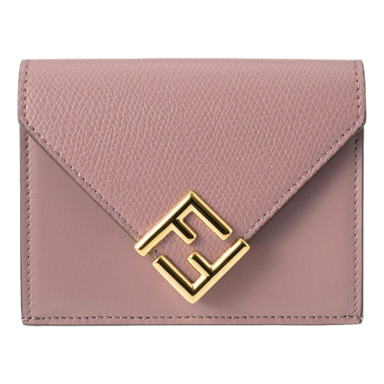 Fendi FF Diamond Leather Tri-Fold sold at Queen Bee of Beverly Hills