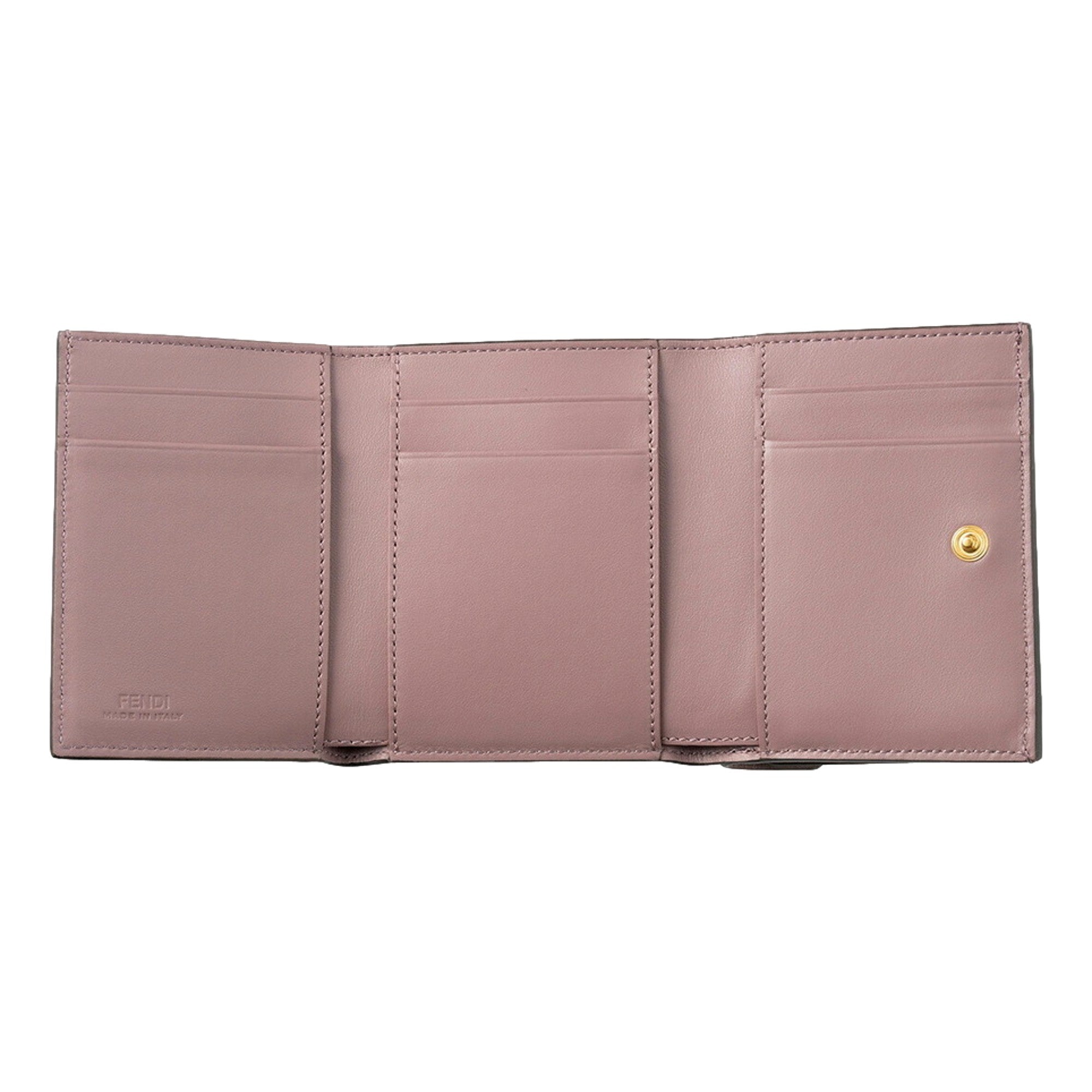 Fendi FF Diamond Leather Tri-Fold sold at Queen Bee of Beverly Hills