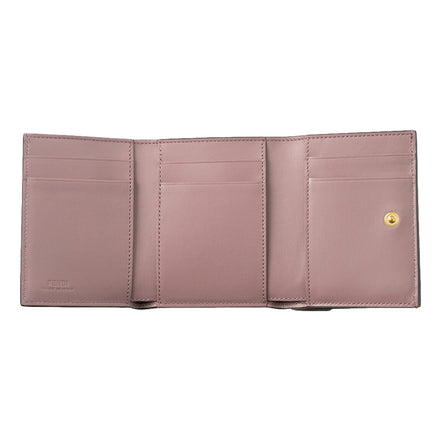 Fendi FF Diamond Leather Tri-Fold sold at Queen Bee of Beverly Hills