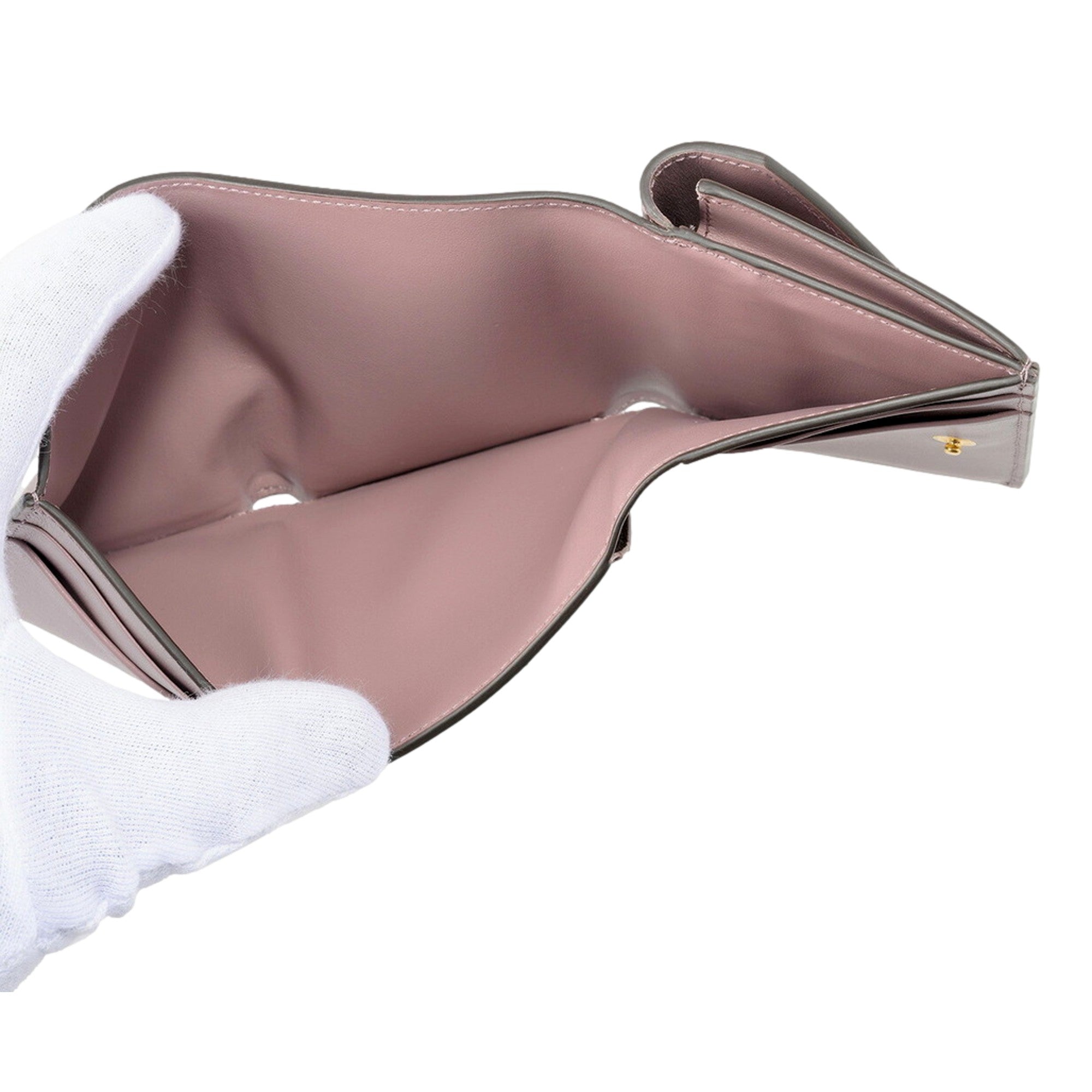 Fendi FF Diamond Leather Tri-Fold sold at Queen Bee of Beverly Hills