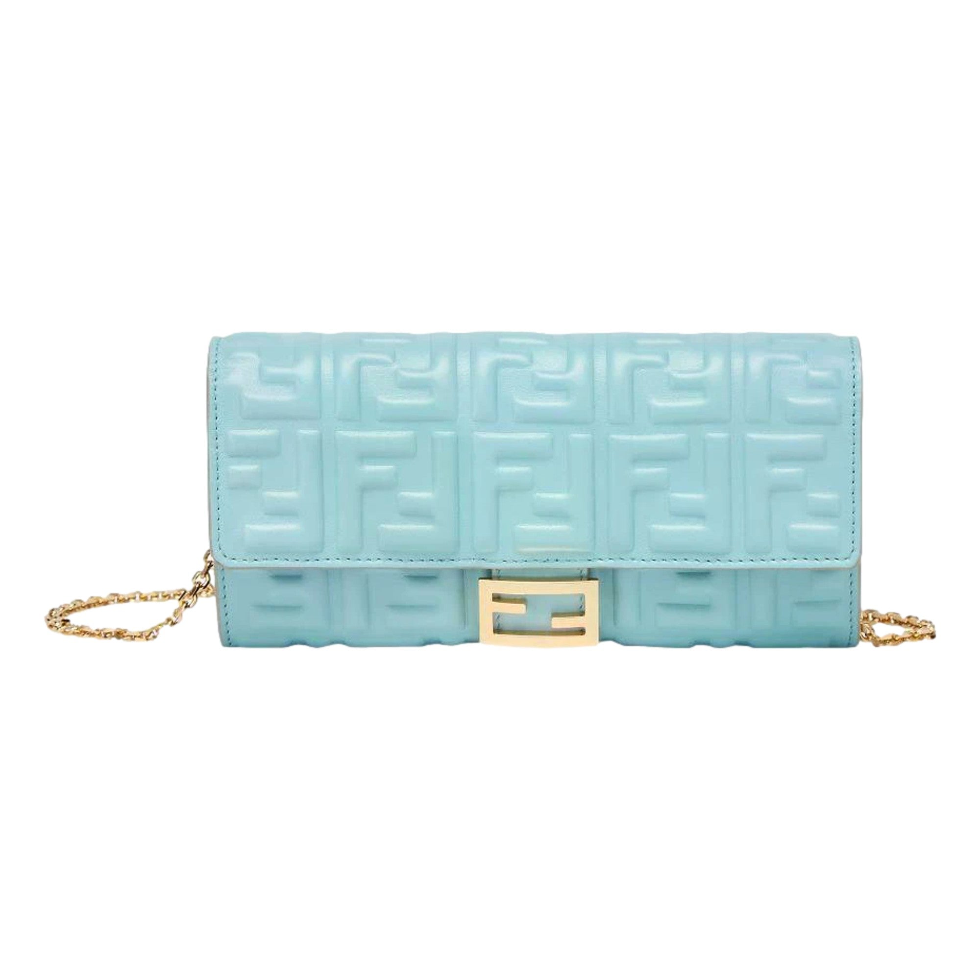 Fendi Wallet on a Chain Blue sold at Queen Bee of Beverly Hills