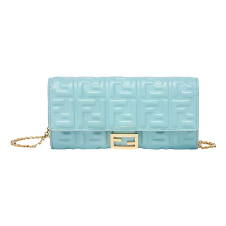 Fendi Wallet on a Chain Blue sold at Queen Bee of Beverly Hills