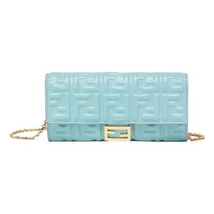 Fendi Wallet on a Chain Blue sold at Queen Bee of Beverly Hills